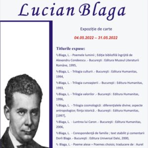 Expoziție de carte Lucian Blaga